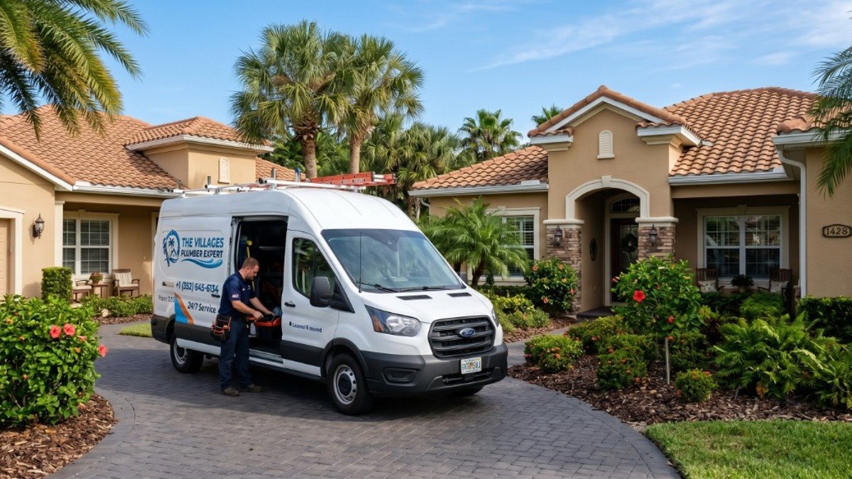 The Villages Plumber Expert service vehicle in Webster, FL